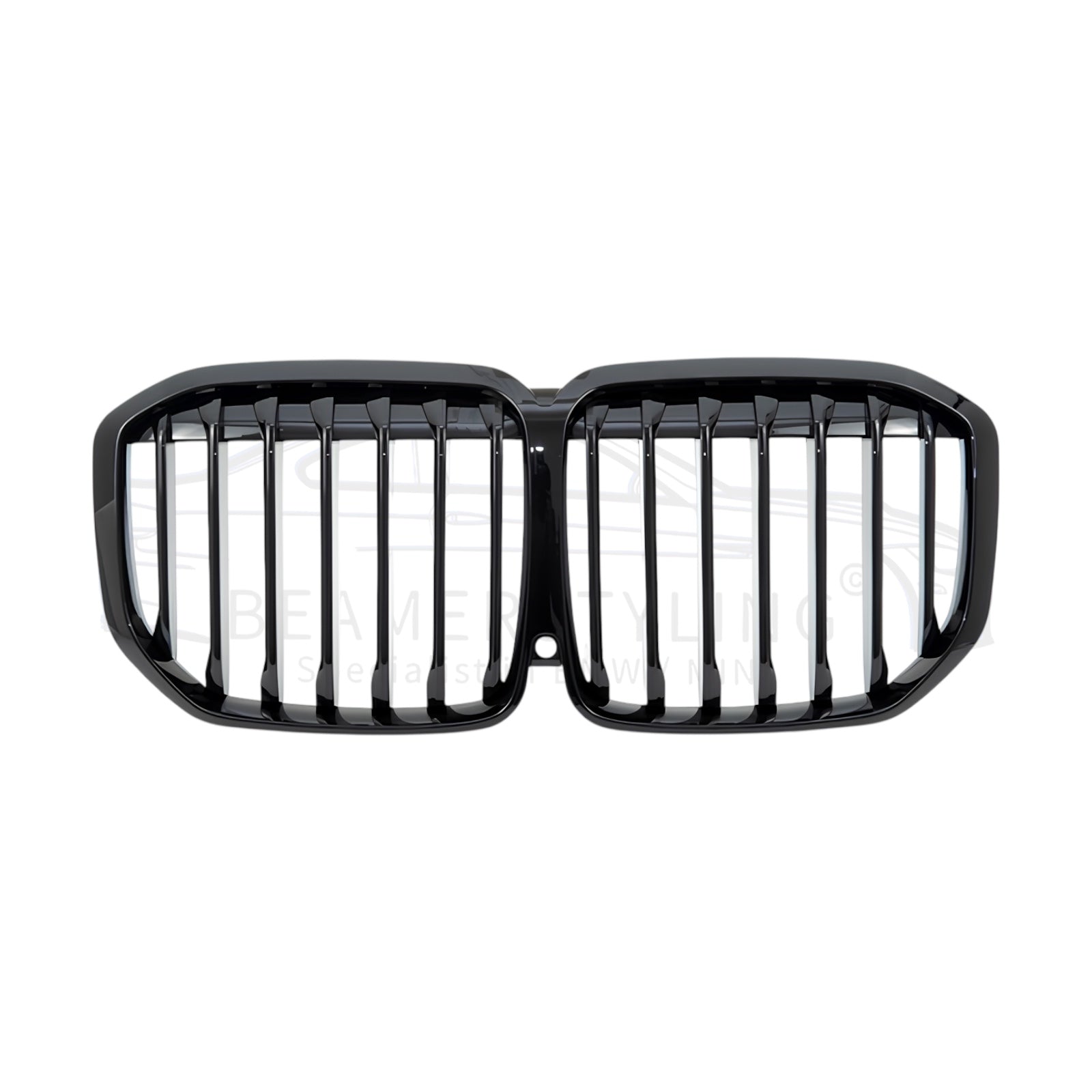 Nieren - BMW X7 G07 - Mp Look - Met Camera - Hoogglans Zwart | 2019-06/2022