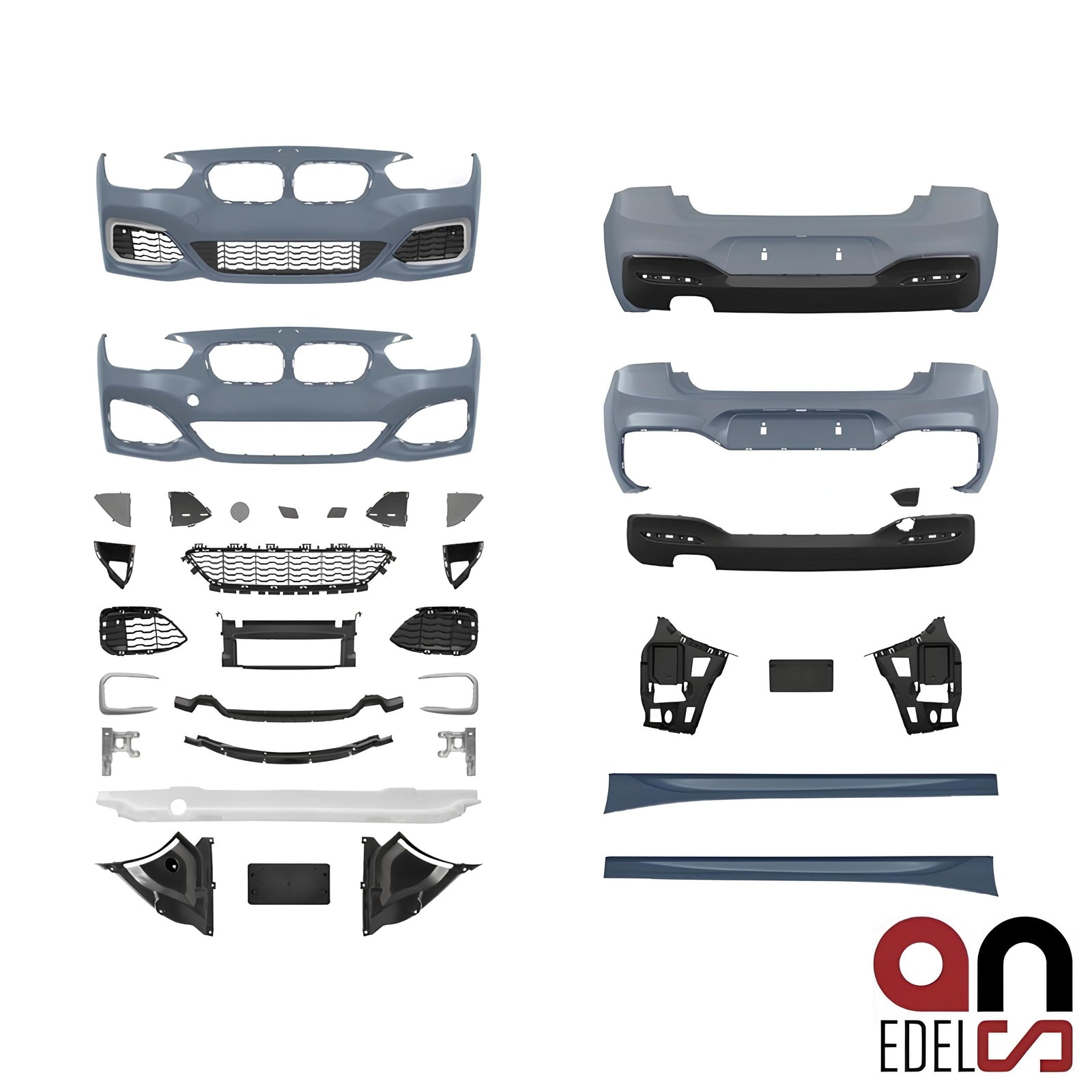 Bumper Pakket - BMW 1 Serie F20LCI (5D) - M140I Look - 2 Uitlaten Links | 15-19