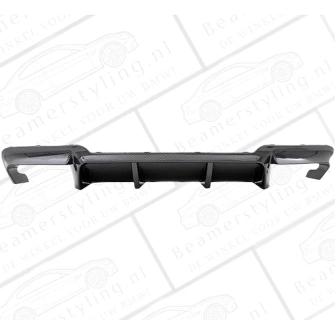 Diffuser - BMW F10 / F11 -  M5 Look - Carbon Look - 4 Uitlaten