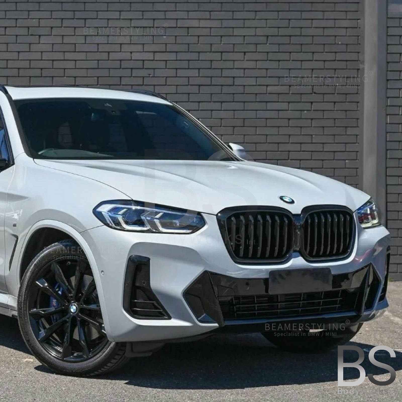 Nieren - BMW X3 G01 LCI / X4 G02 LCI - Mp Look - Hoogglans Zwart | 2021-