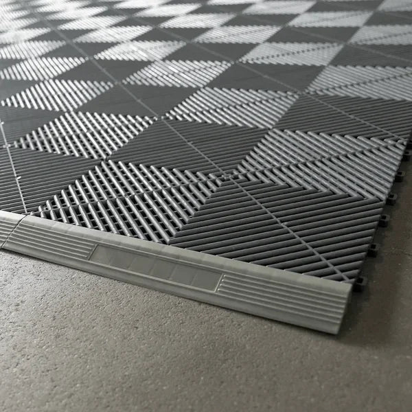 15,68M² Showroom Garagevloer - Grijs/Blauw Pijlen - 280Cmx560Cm