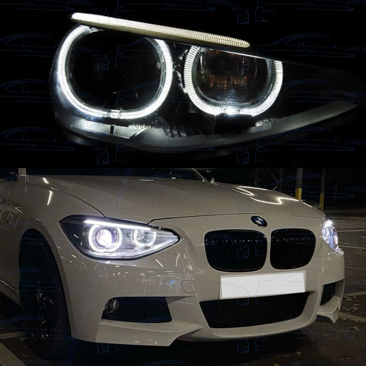Angel Eyes Koplampen - BMW F20 / F21 - Depo - H7 / H7 | 2011-2015
