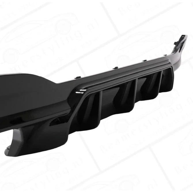 Diffuser - BMW G30 / G31 - M5 Look - Hoogglans Zwart - Incl Sierstukken Chroom