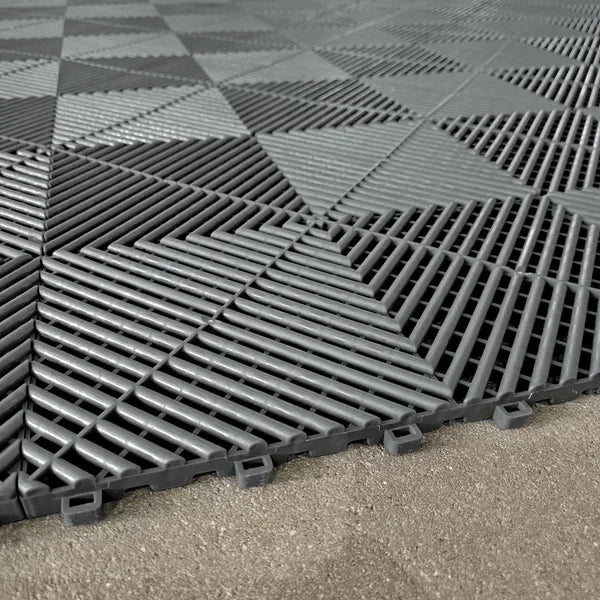 15,68M² Showroom Garagevloer - Grijs/Blauw Vierkant - 280Cmx560Cm