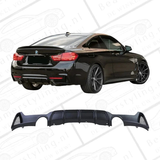 Diffuser - BMW F32 / F33 / F36 - Performance Look - 435I/440I - Mat Zwart