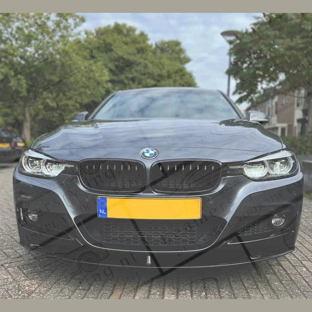 Front Lip - BMW F30 / F31 - M Performance Look - Glanzend Zwart