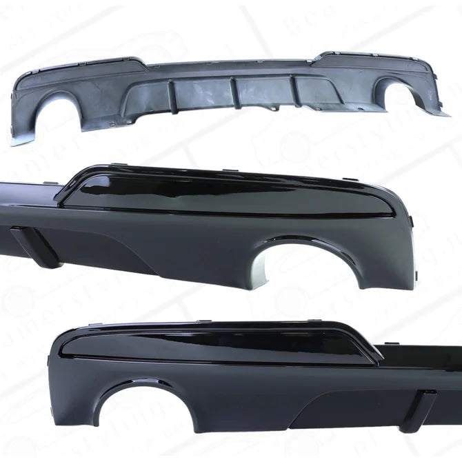 Diffuser - BMW F10 / F11 - M Performance Look - Glanzend Zwart - Uitlaat Links | 10-17