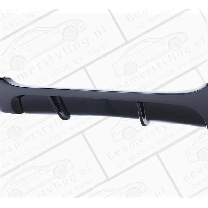 Diffuser - BMW E90 / E91 - Performance Look - Hoogglans Zwart - 4 Uitlaten | 05-12