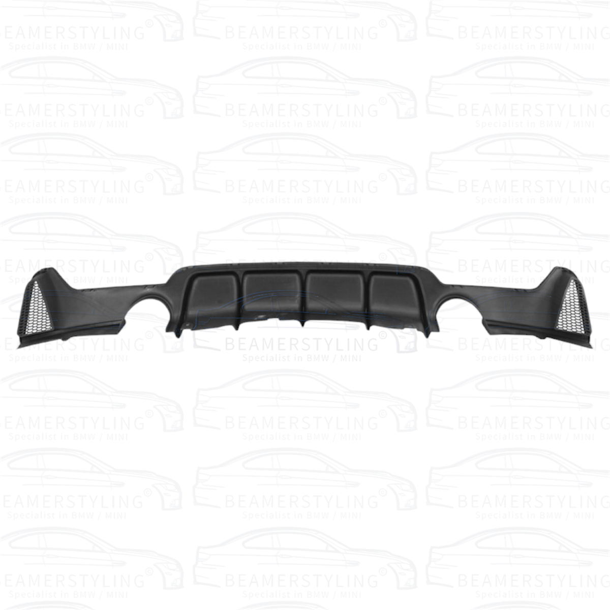 Diffuser - BMW F32 / F33 / F36 - M Performance Look - 435i/440i - Hoogglans Zwart | 13-21