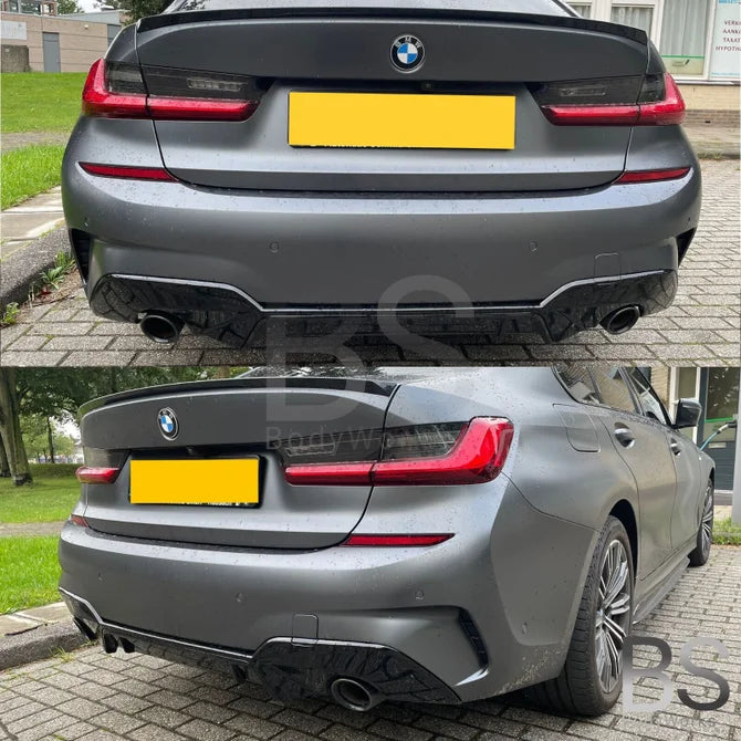 Diffuser - BMW G20 / G21 - M Performance Look - Hoogglans Zwart | 2019-2022