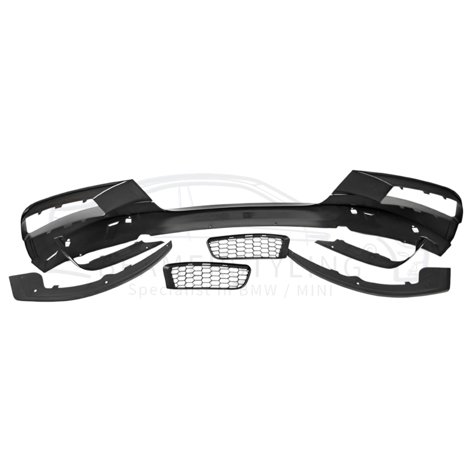 Front Lip - BMW F20 / F21 - M Performance Look - Mat Zwart | 2011-2015