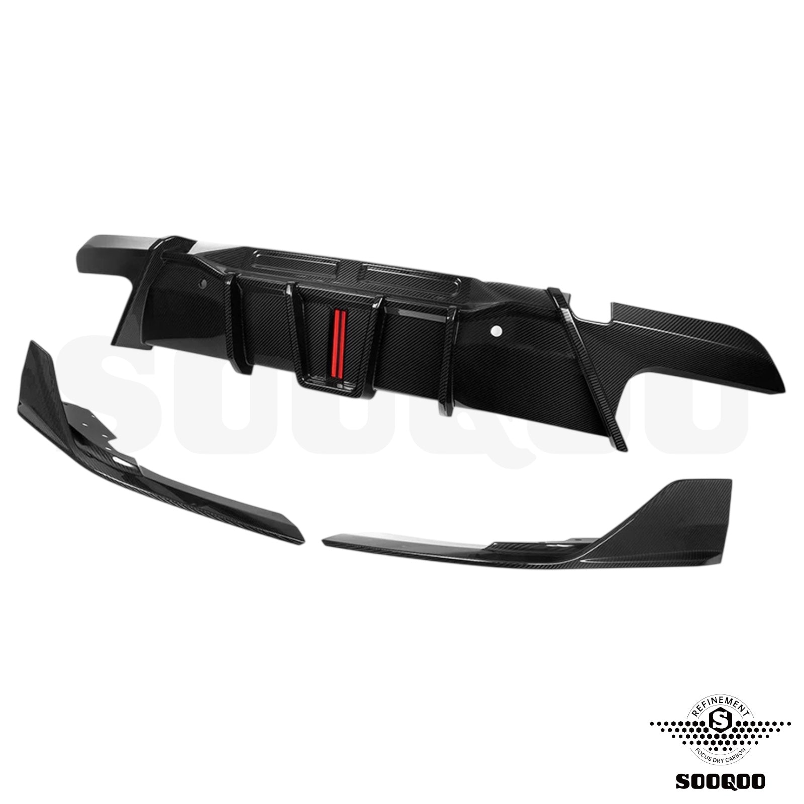 Carbon Diffuser - BMW X6 M F96 - Met Remlicht - Pre-Preg | Sooqoo