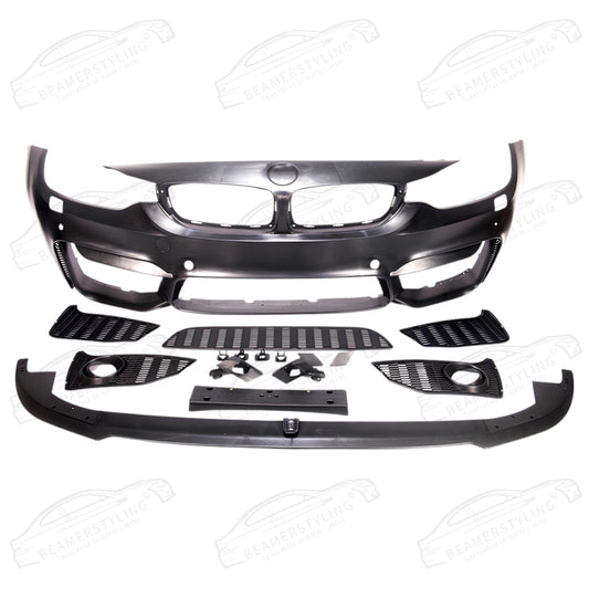 Voorbumper - BMW F32 / F33 / F36 - M4 Look + Front lip - Met PDC/SRA | 2013-2021