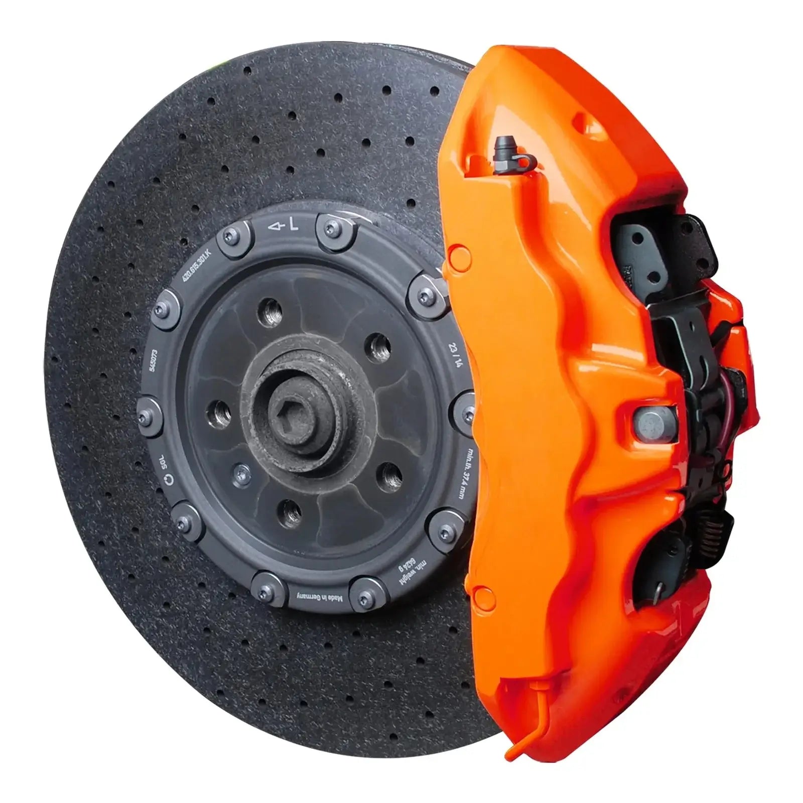 Foliatec® Remklauwverf - 4 Componenten Lak - Complete 10-Delige Kit | Neon Orange