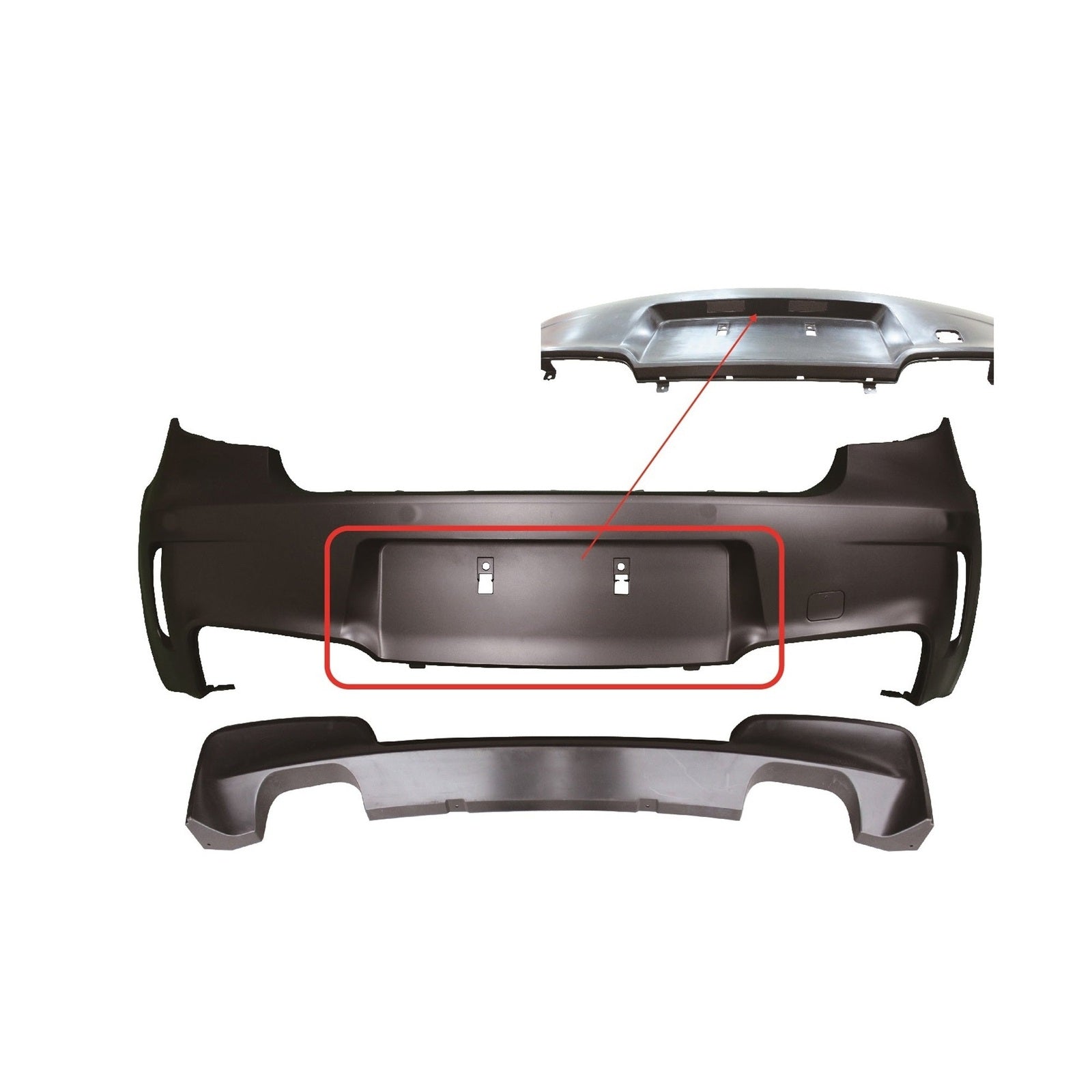 Achterbumper - BMW E81 / E87 - 1M Look - Zonder PDC | 04-12