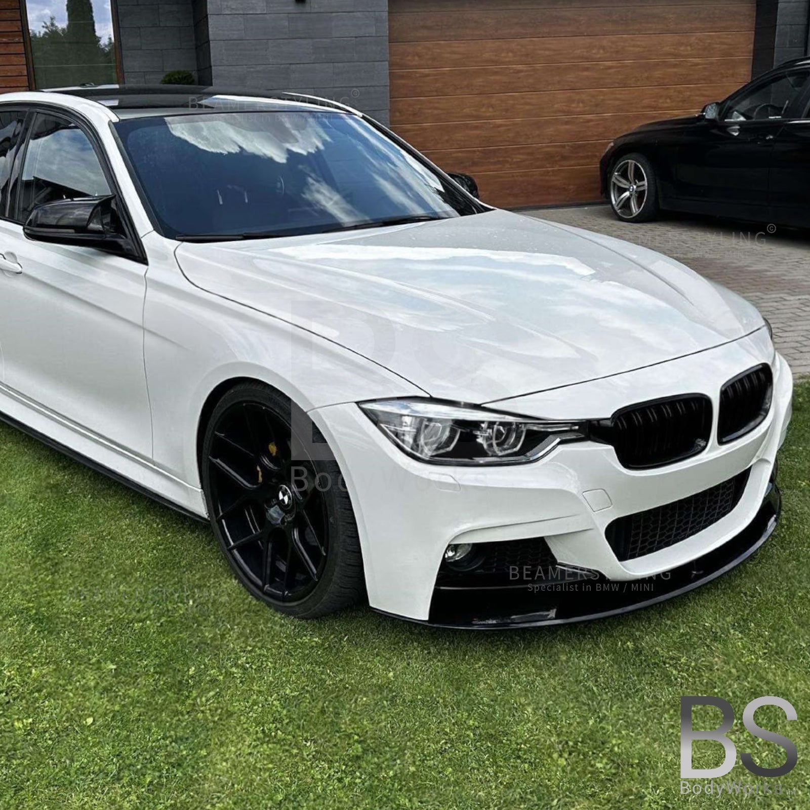 Front Lip - BMW F30 / F31 - M Performance Look V2 - Hoogglans Zwart | 11-19