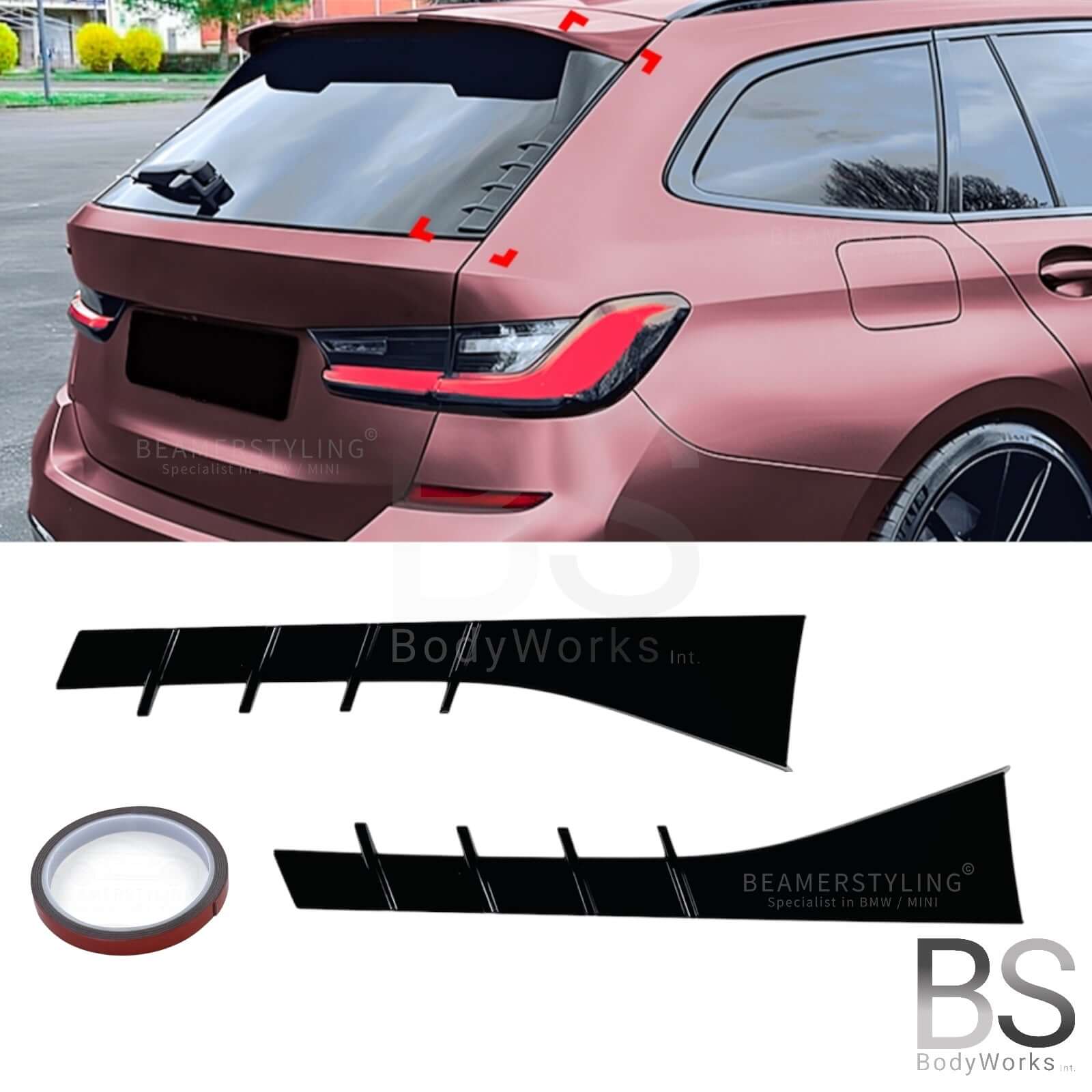 Dakspoiler Vinnen V2 - BMW 3 Serie G21 Touring - Hoogglans Zwart | 2018-2024