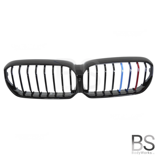 Nieren - BMW G30LCI / G31LCI - M Kleuren - Hoogglans Zwart | 2020-2023