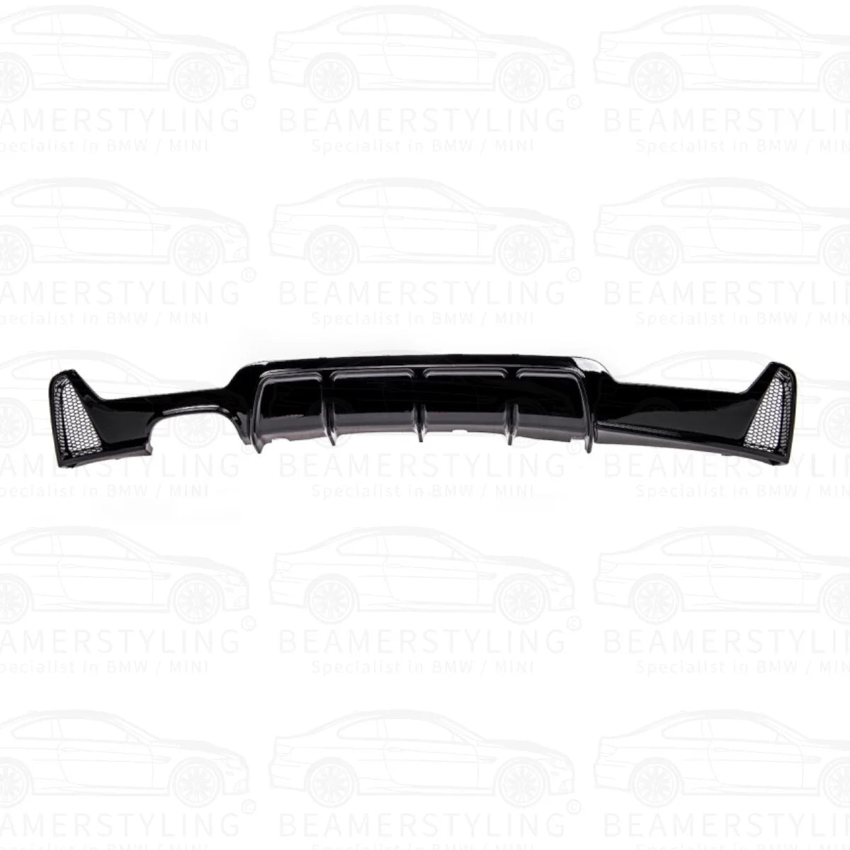 Diffuser - BMW F32 / F33 / F36 - Performance look - Hoogglans zwart | 13-21