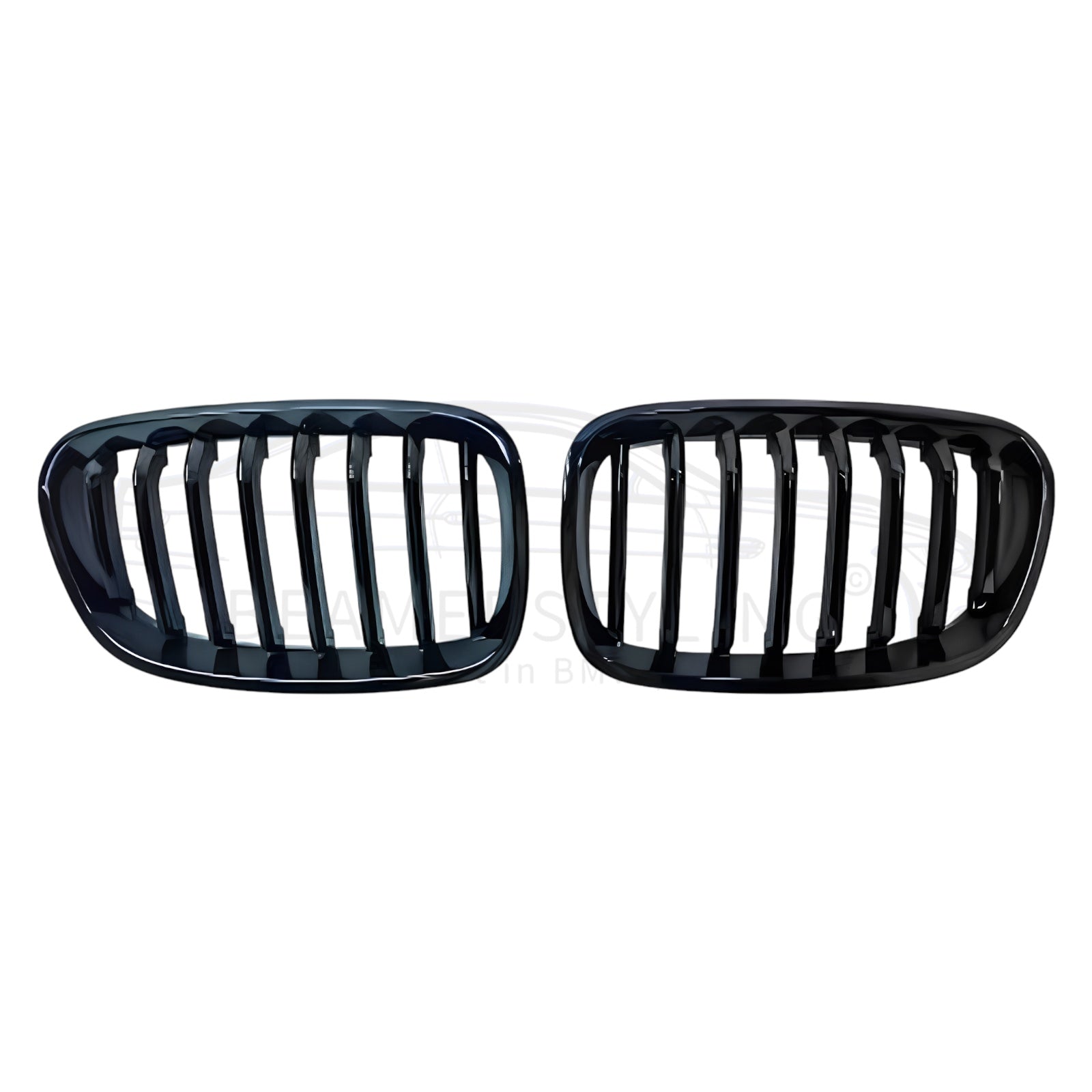 Nieren - BMW F20 / F21 - Hoogglans Zwart - Thick Ribs | 2011-2015