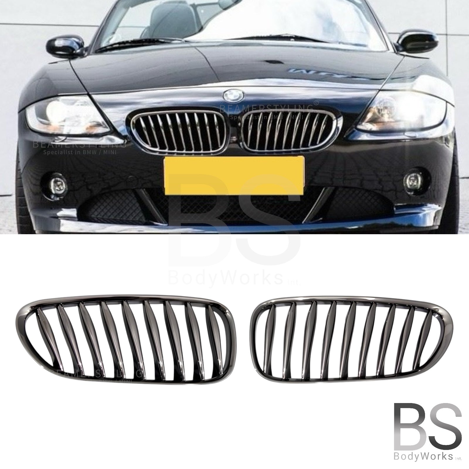 Nieren - BMW Z4 E85 / E86 - Chroom/Zwart | 2003-2009