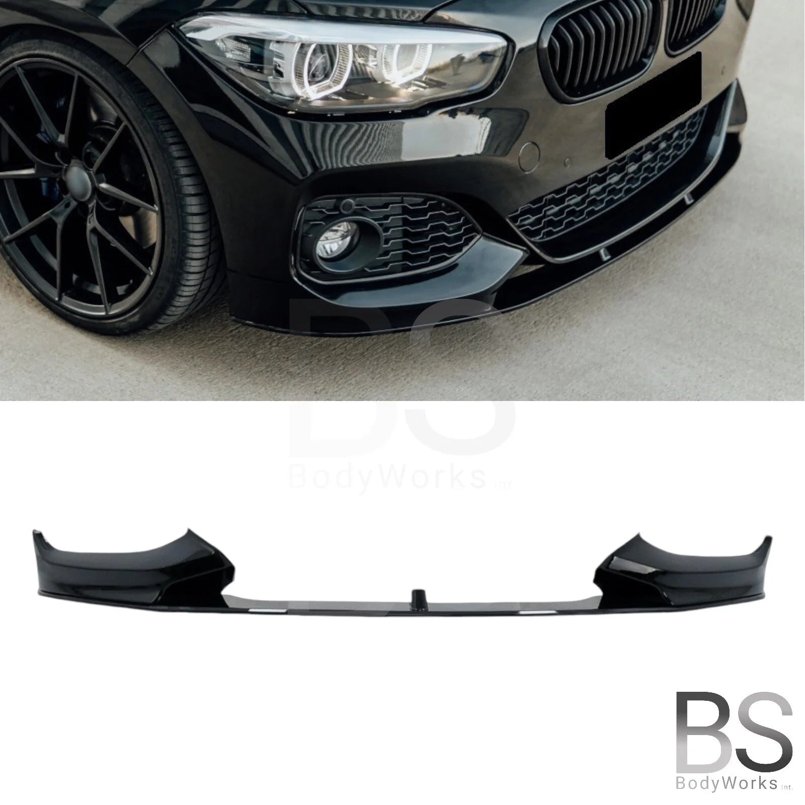 Front Lip - BMW F20LCI / F21LCI - M Performance Look - Hoogglans Zwart | 2015-2019