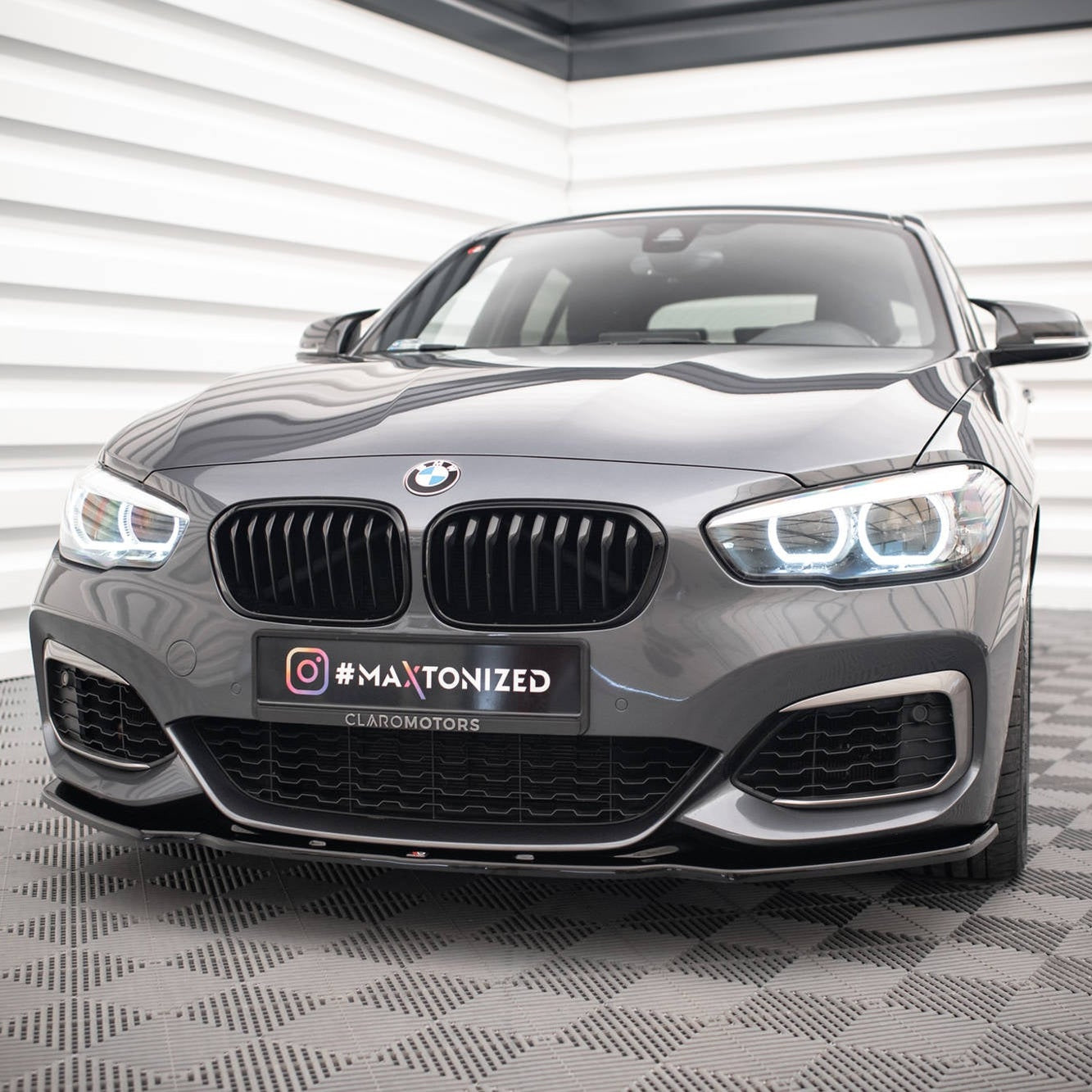 Front Lip V1 - BMW F20LCI / F21LCI - Hoogglans Zwart - Maxton Design | 15-19