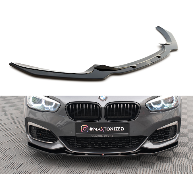 Front Lip V1 - BMW F20LCI / F21LCI - Hoogglans Zwart - Maxton Design | 15-19