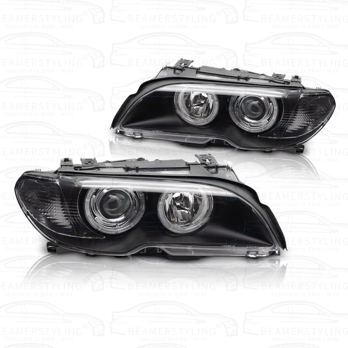 Xenon Koplampen - BMW E46 Coupe / Cabrio - D2S/H7 - Halogeen Angel Eyes | 03-07