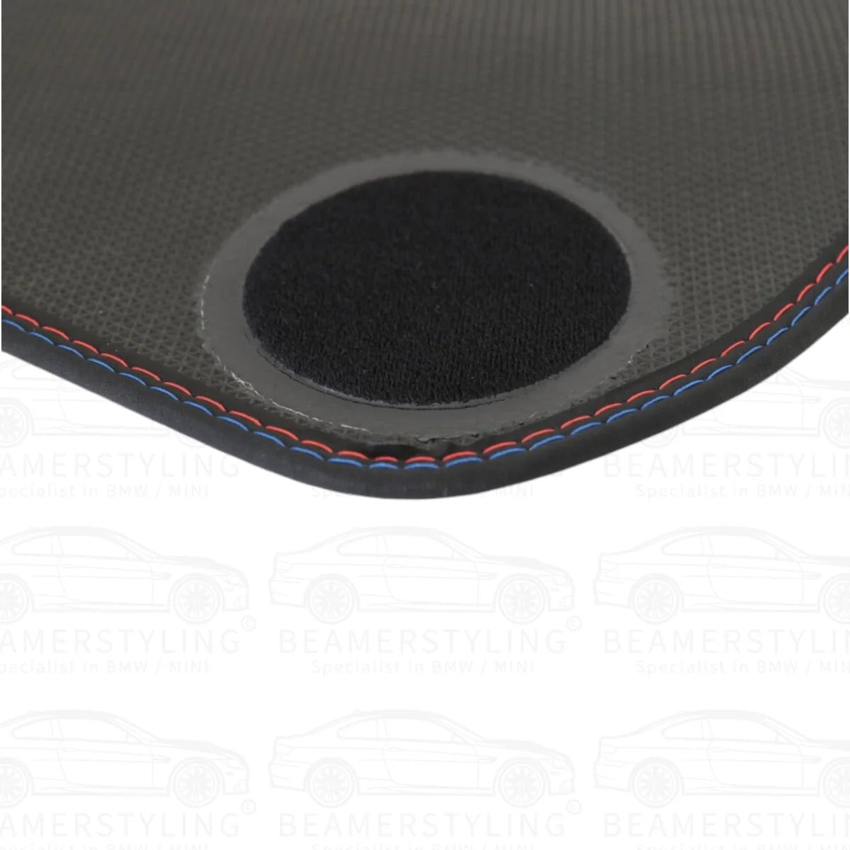 Premium Vloermatten - BMW 1 Serie E81 / E87 - Blauw/Rode Stiksels - Velours | 2004-2011