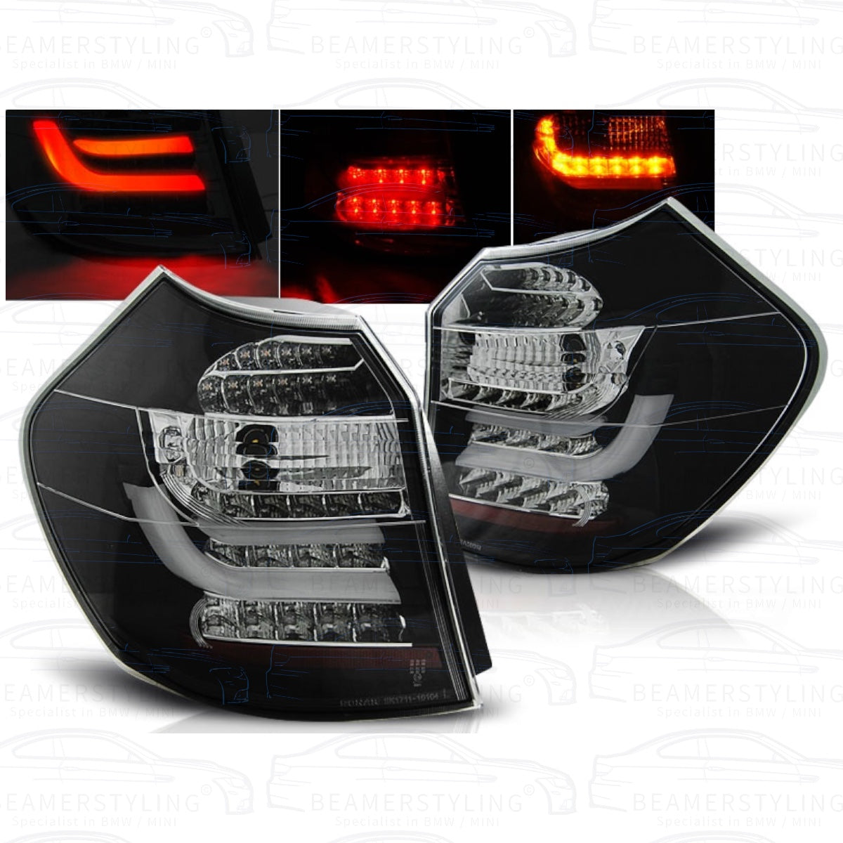 Achterlichten - BMW E81 / E87 - Smoke Design - LED Tube | 2007-2012