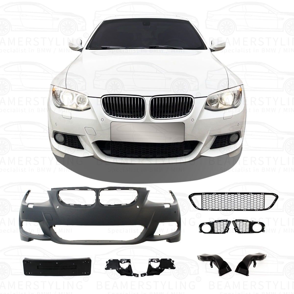 Bumper Pakket - BMW E92 / E93 LCI - M Pakket Look - Met PDC | 10-14