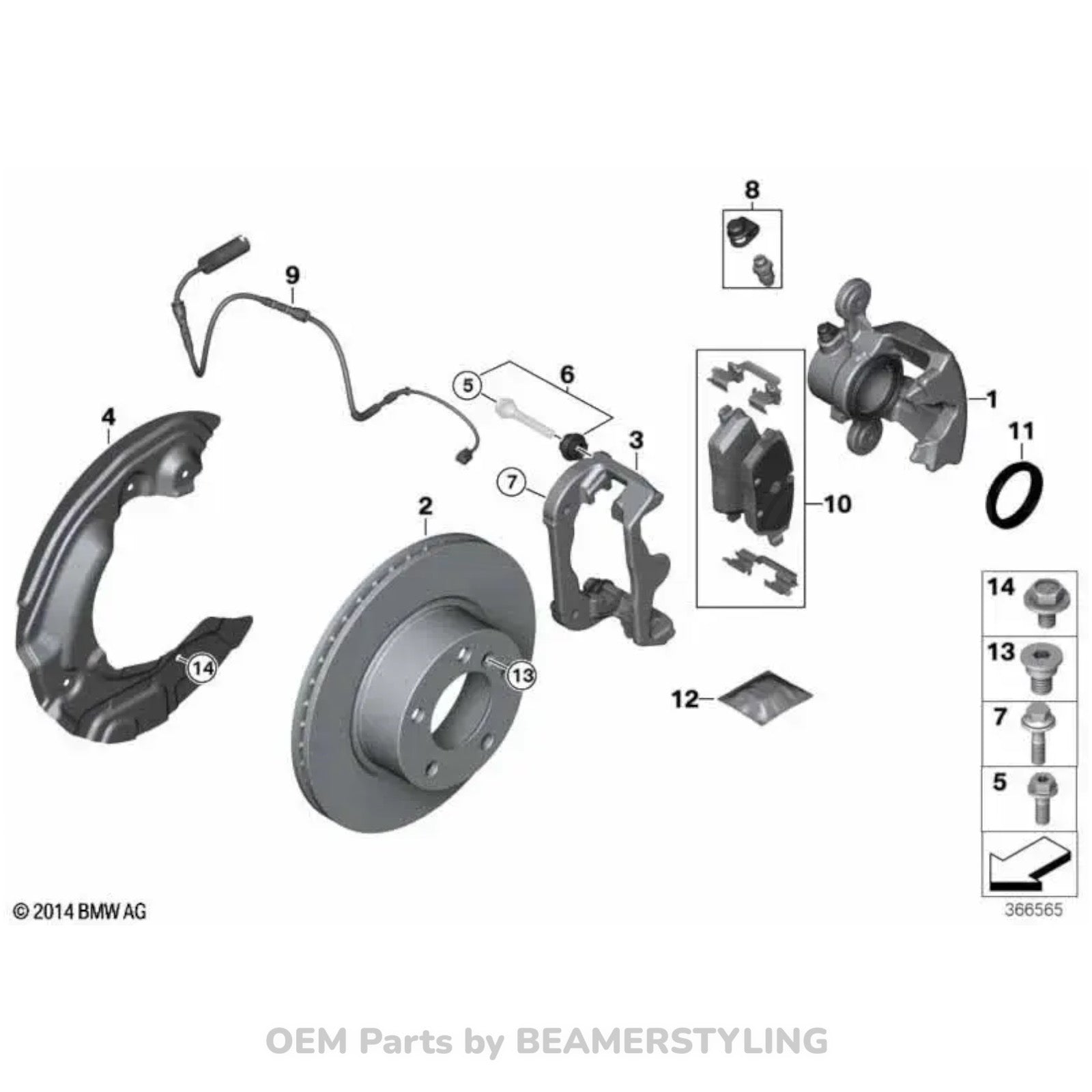 Remschijven Set - Geventileerd - BMW E81/E87 - 116I, 116D, 118I, 118D - Origineel BMW | 34116854996