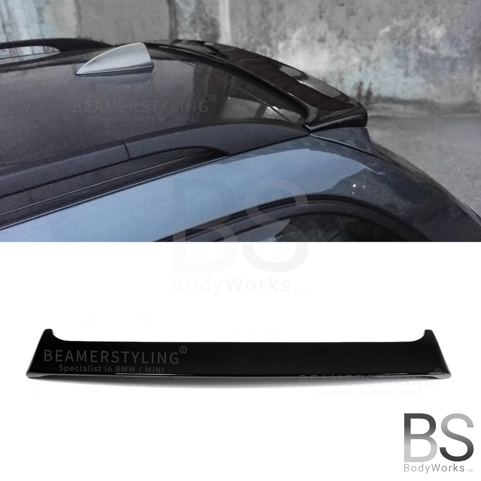 Dakspoiler - BMW E61 Touring - Hamann Style - Hoogglans Zwart | 2004-2010