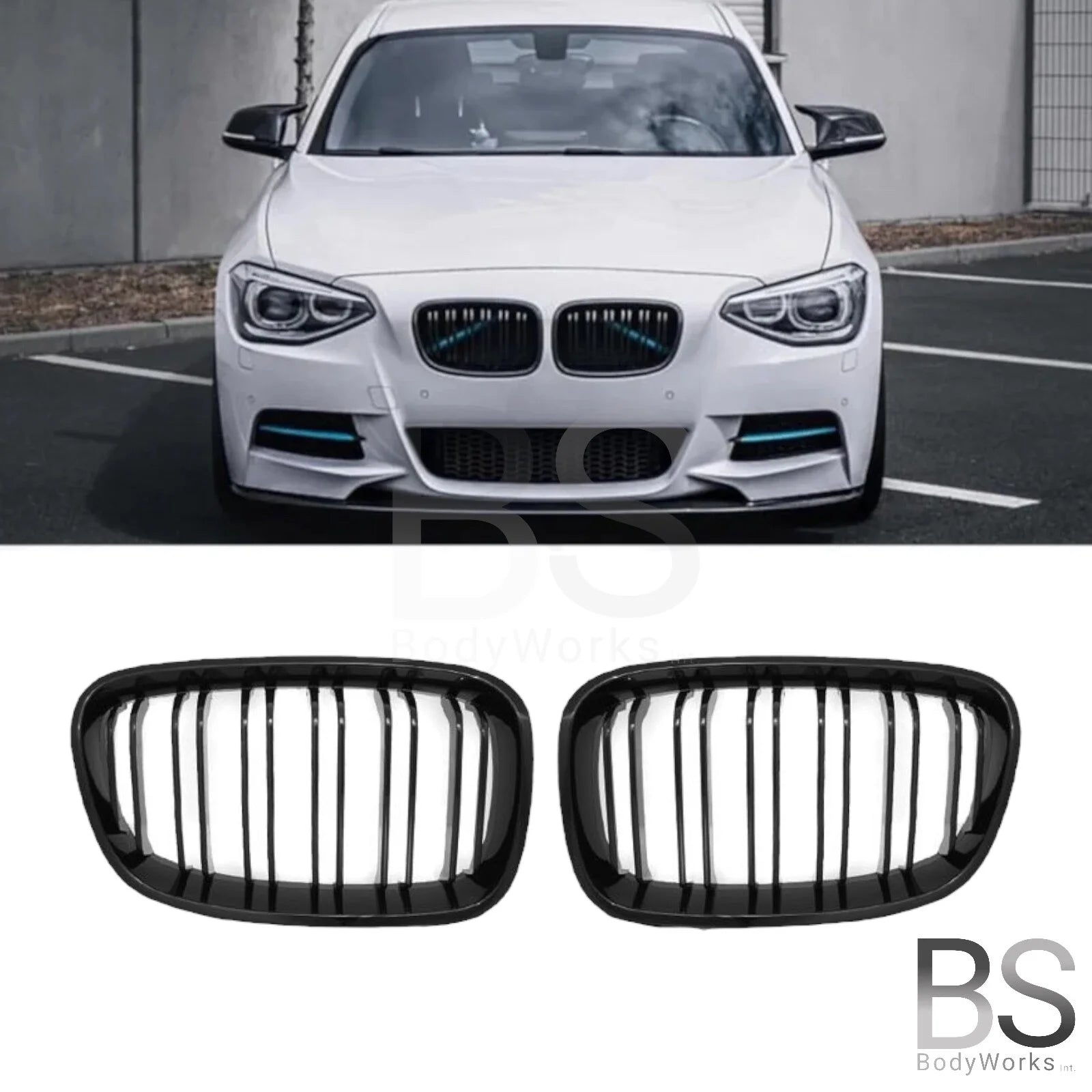 Nieren - BMW F20 / F21 - Hoogglans Zwart - M Look | 2011-2015