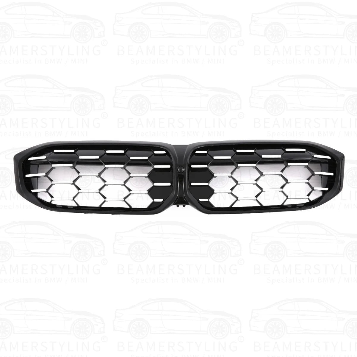 Nieren - BMW G20 LCI / G21 LCI - Diamond - Hoogglans Zwart / Chroom | 2021-