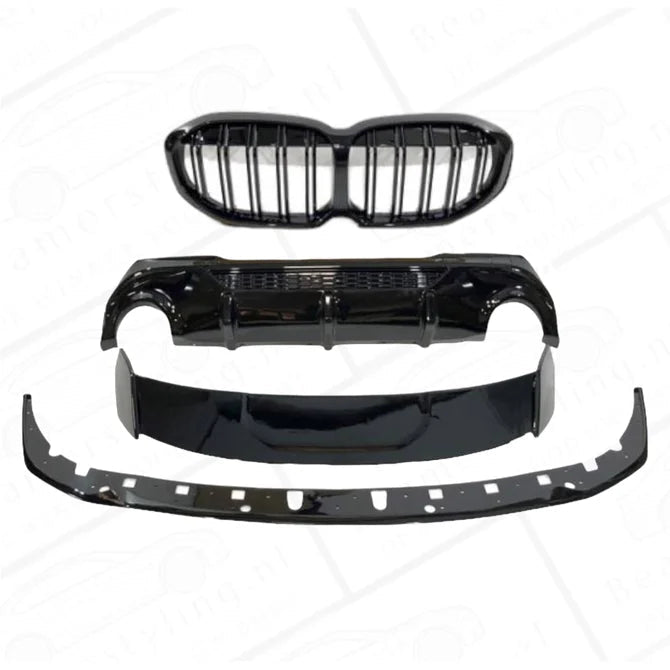 Aanzet Pakket V1 - BMW F40 - M Performance Look | Hoogglans Zwart - Beamerstyling.nl