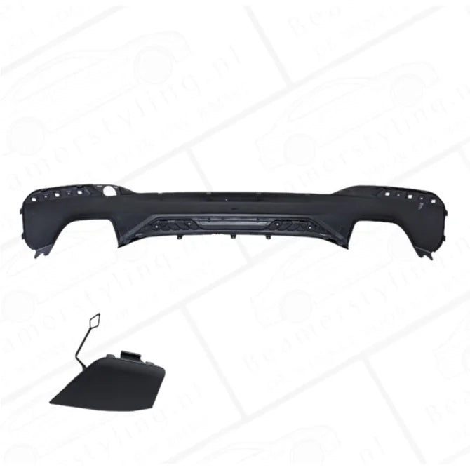 Diffuser - BMW G30 / G31 - M Performance Look - Mat Zwart Met Carbon Inzet