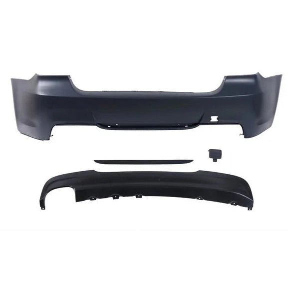 Achterbumper - BMW E90 Sedan - M Pakket Look | 2005 - 2012 — Zonder Parkeersensor Voorbereiding - Beamerstyling.nl