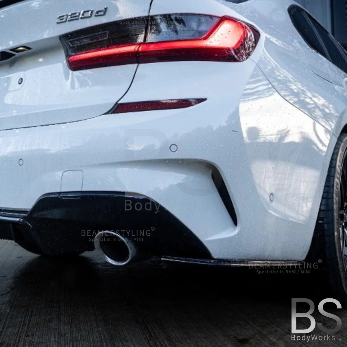 Achterbumper splitters - BMW 3 Serie G20 / G21 - Hoogglans zwart | 19 - 22 - Beamerstyling.nl