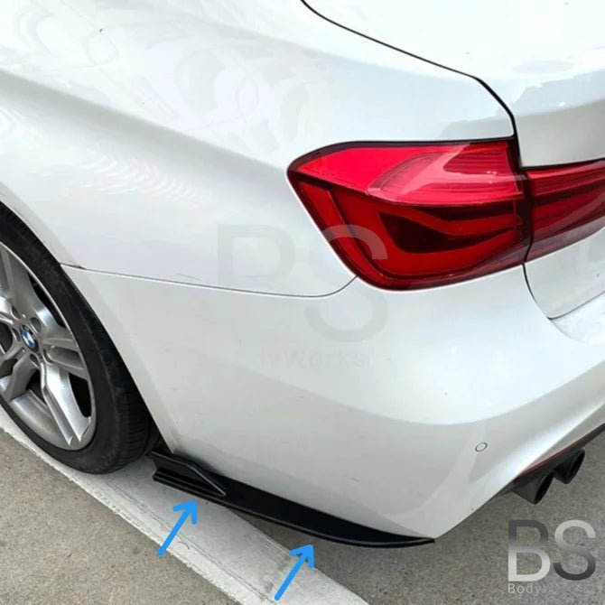 Achterbumper Splitters - BMW F30 / F31 - Hoogglans Zwart | 2012 - 2019 - Beamerstyling.nl