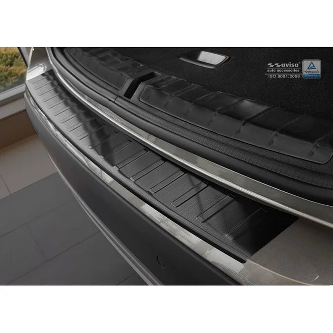 Achterbumper Beschermer - BMW X1 E84 - Rvs Black - Ribben | 12-15