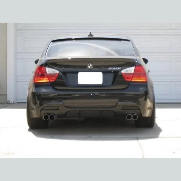 Diffuser - BMW E90 / E91 - Performance Look - Mat Zwart - 4 Uitlaten | 2005-2012