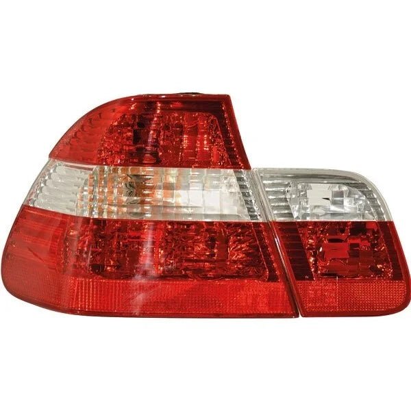 Achterlichten Kristal Rood / Wit BMW 3 Serie E46 Sedan 1998 - 2001 - Beamerstyling.nl