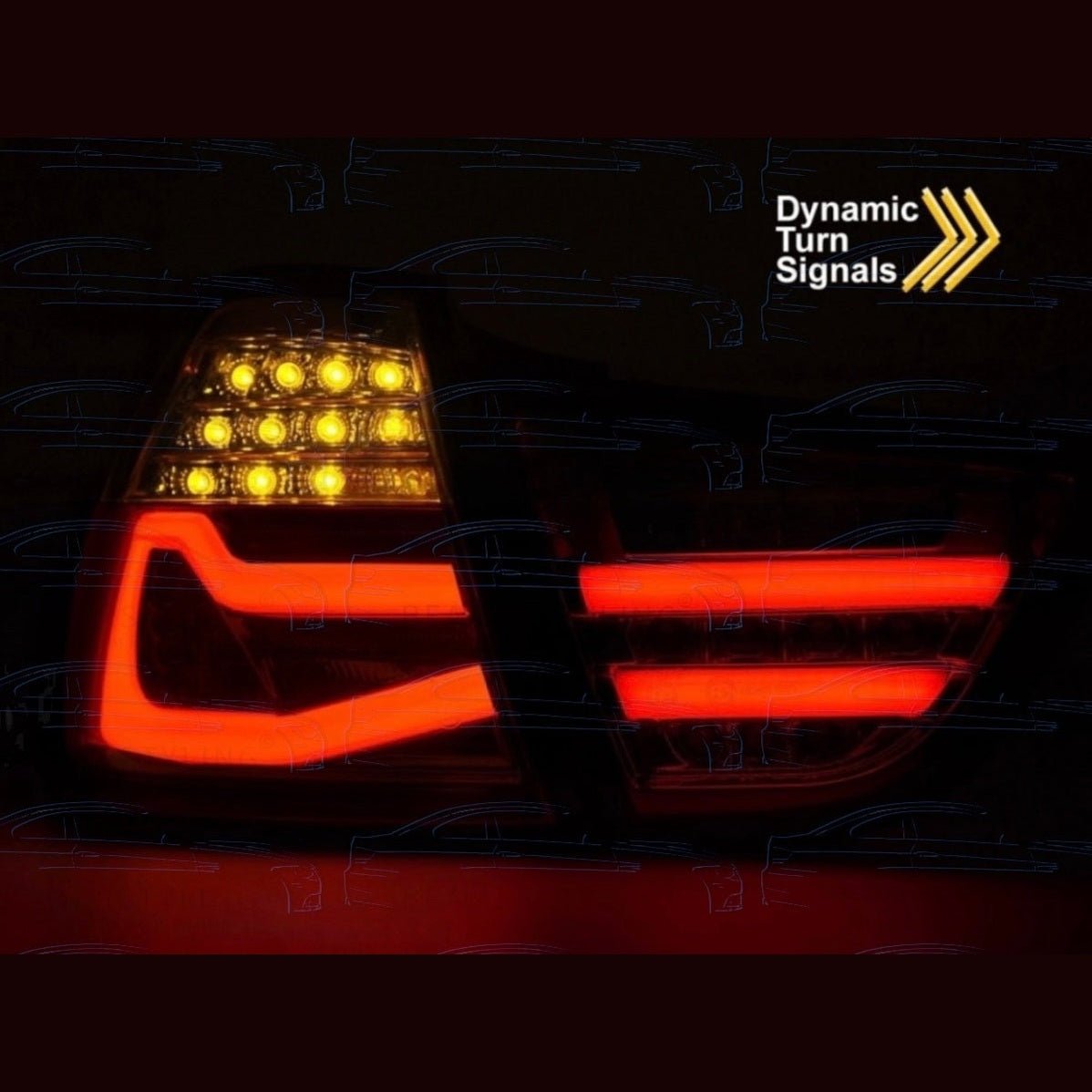 Achterlichten Set - BMW 3 Serie E90 Sedan - LED Bar - Zwart | 2009 - 2012 - Beamerstyling.nl