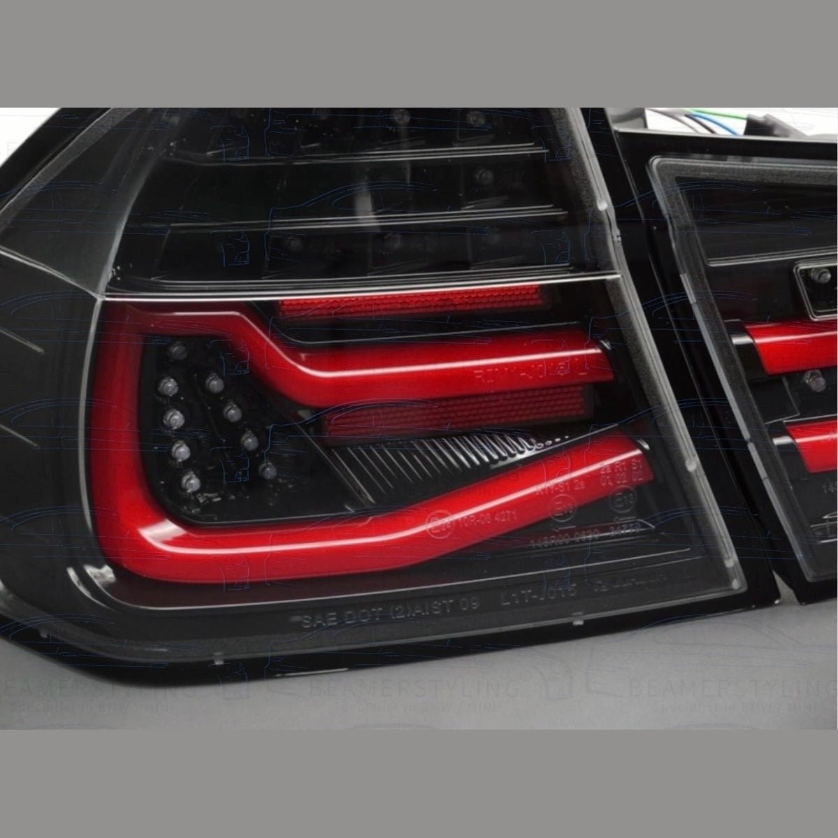 Achterlichten Set - BMW 3 Serie E90 Sedan - LED Bar - Zwart | 2009 - 2012 - Beamerstyling.nl