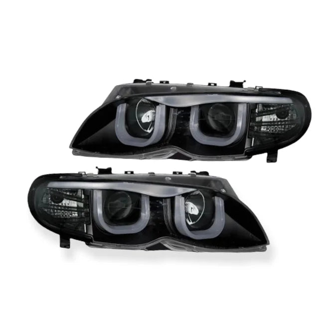 Angel Eyes 3D LED Koplampen BMW 3 Serie E46 2001-2005 Sedan / Touring - Beamerstyling.nl