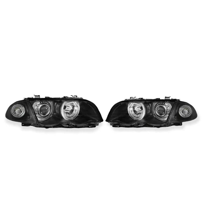 Angel Eyes Koplampen Zwart BMW 3 Serie E46 1998-2001 Sedan / Touring - Beamerstyling.nl