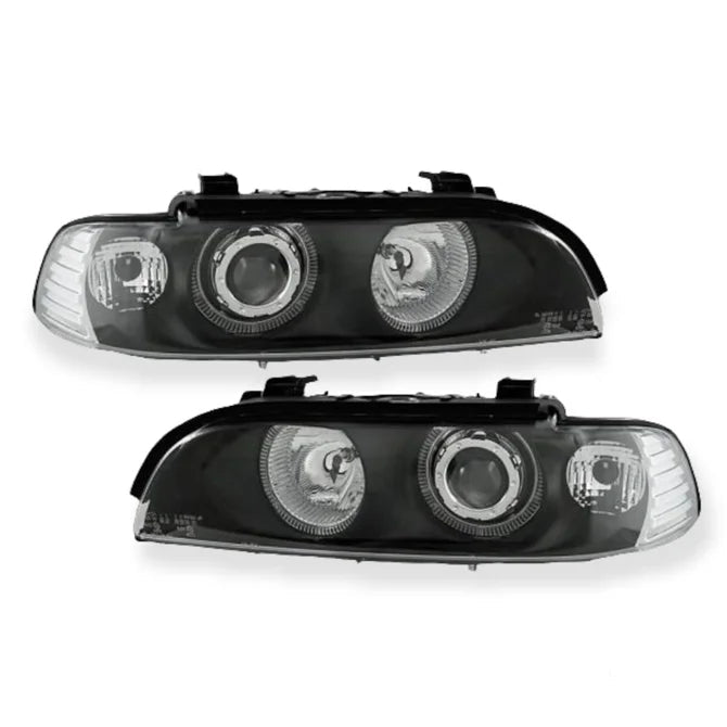 Angel Eyes Koplampen Zwart H7 BMW 5 Serie E39 1995-2003 - Beamerstyling.nl