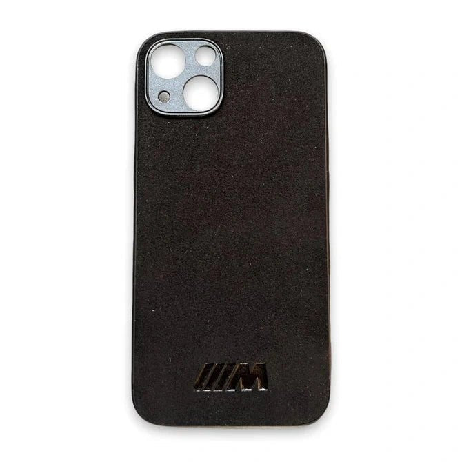 Apple Iphone M Telefoon Hoesje - Suède Look | Zwart — Iphone 11 Pro - Beamerstyling.nl